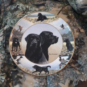 Franklin Mint Labrador Retriever Collector Plate. Sporting Companions